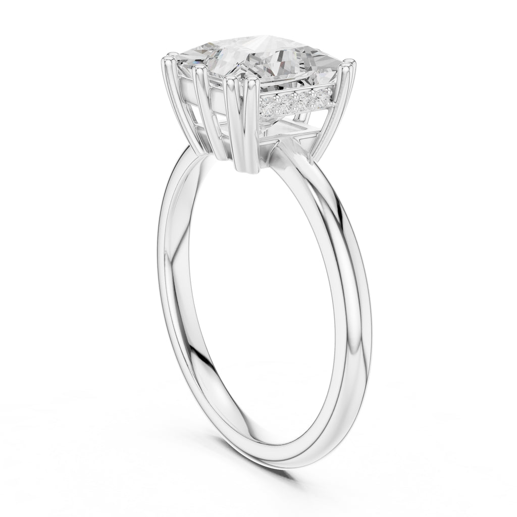 2.00 ct Prism Solitaire Engagement Ring 2ct White Gold Princess