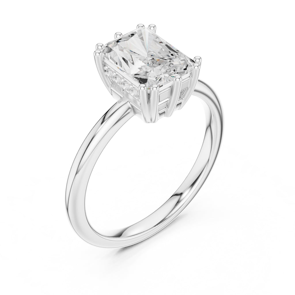 2.00 ct Prism Solitaire Engagement Ring 2ct White Gold Radiant