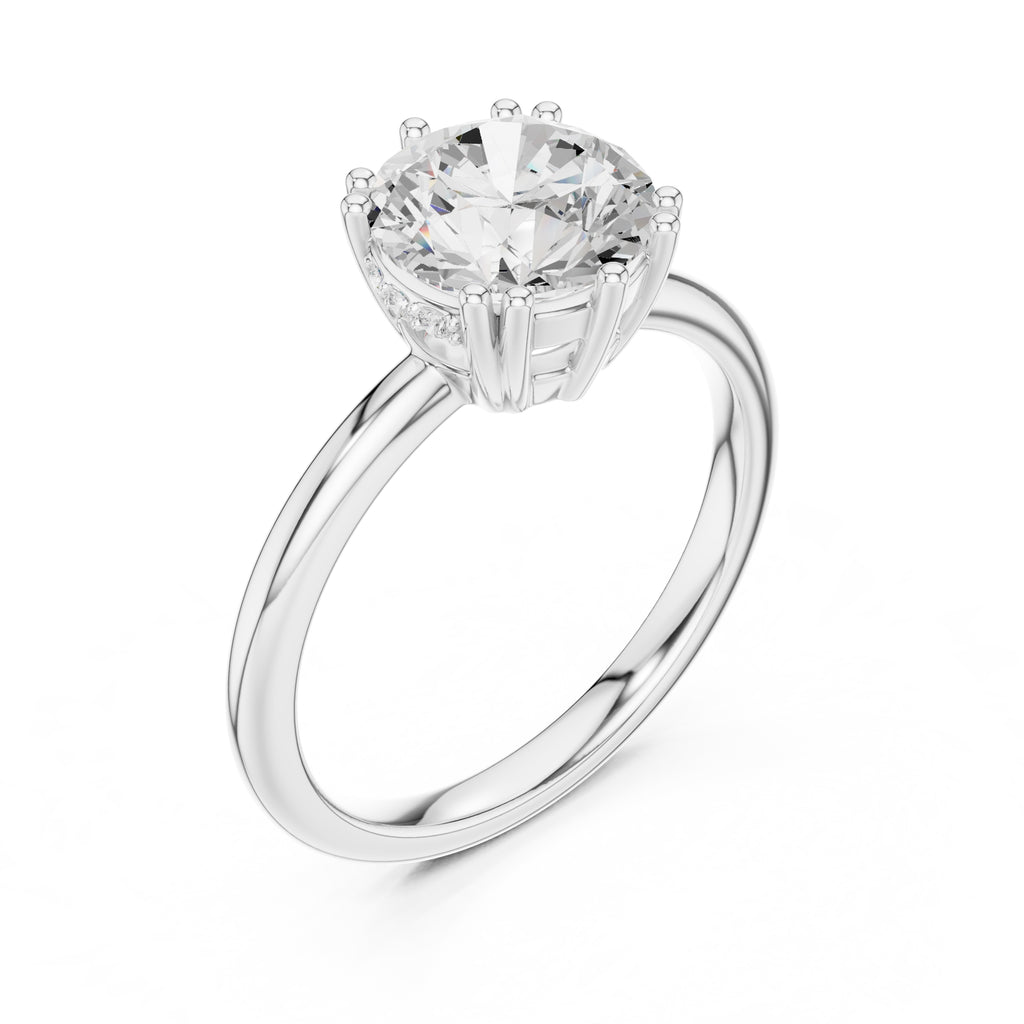 2.00 ct Prism Solitaire Engagement Ring 2ct White Gold Round
