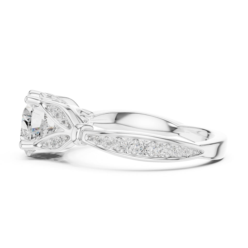 1.50 ct Enchanted Vine Heart Engagement Ring 1.5ct White Gold Heart