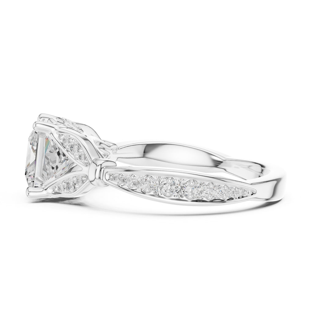 1.50 ct Enchanted Vine Heart Engagement Ring 1.5ct White Gold Princess