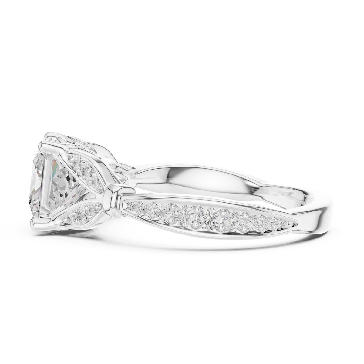 1.50 ct Enchanted Vine Heart Engagement Ring 1.5ct White Gold Princess