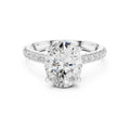 3.00 ct Solstice Pavé Engagement Ring 3ct White Gold Oval