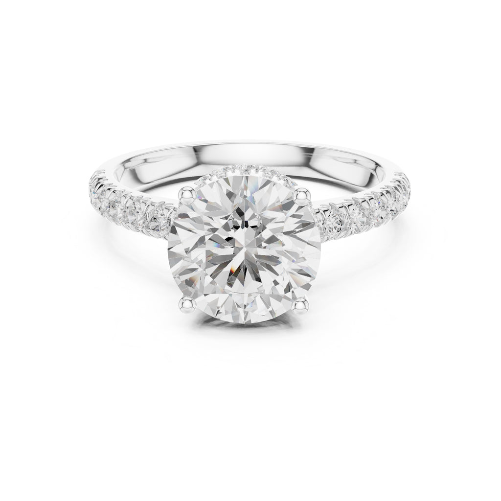3.00 ct Solstice Pavé Engagement Ring 3ct White Gold Round