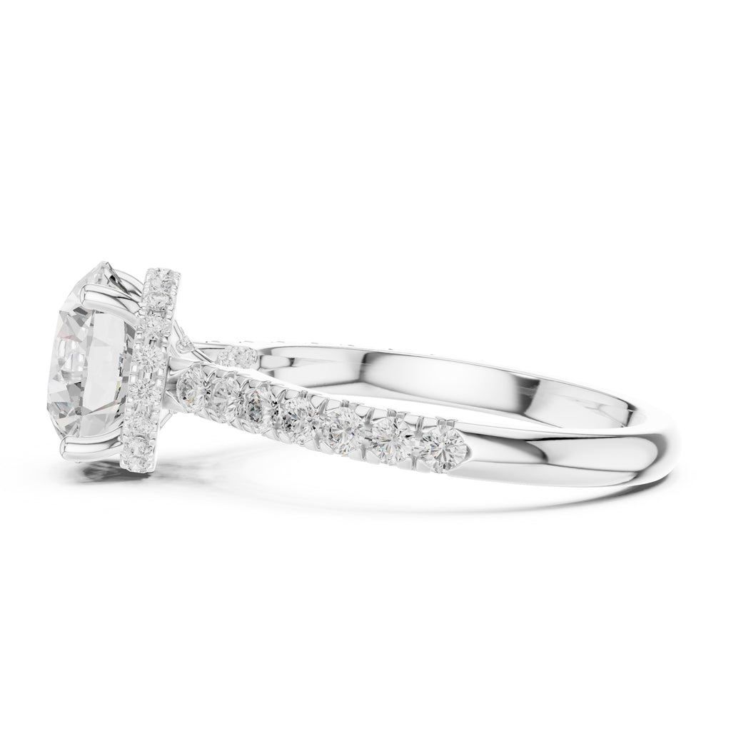 3.00 ct Solstice Pavé Engagement Ring 3ct White Gold Round
