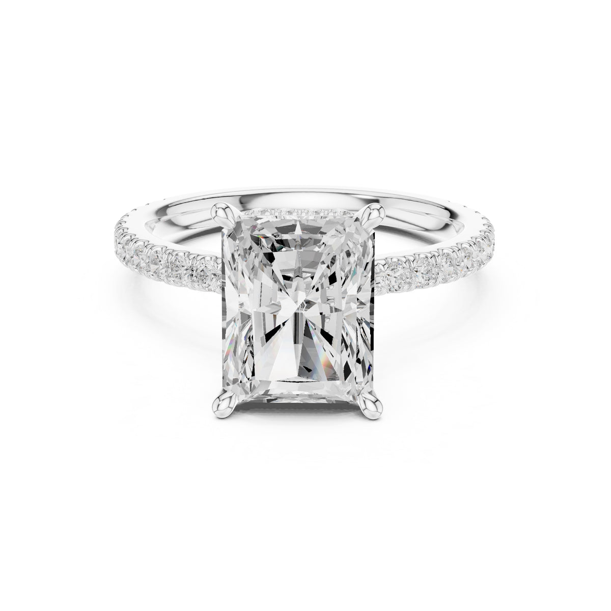 3.00 ct Celestial Halo Engagement Ring 3ct White Gold Radiant