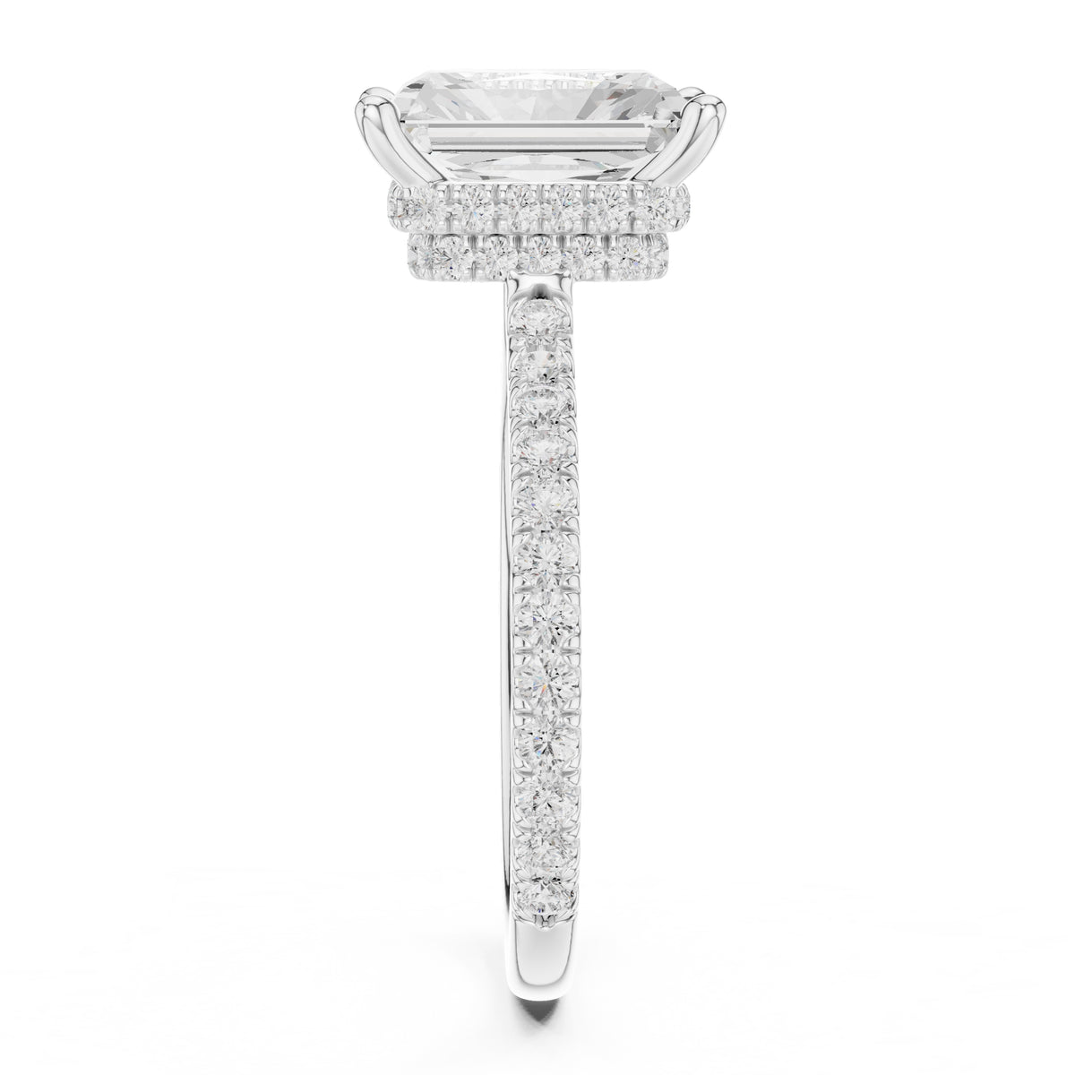 3.00 ct Celestial Halo Engagement Ring 3ct White Gold Radiant