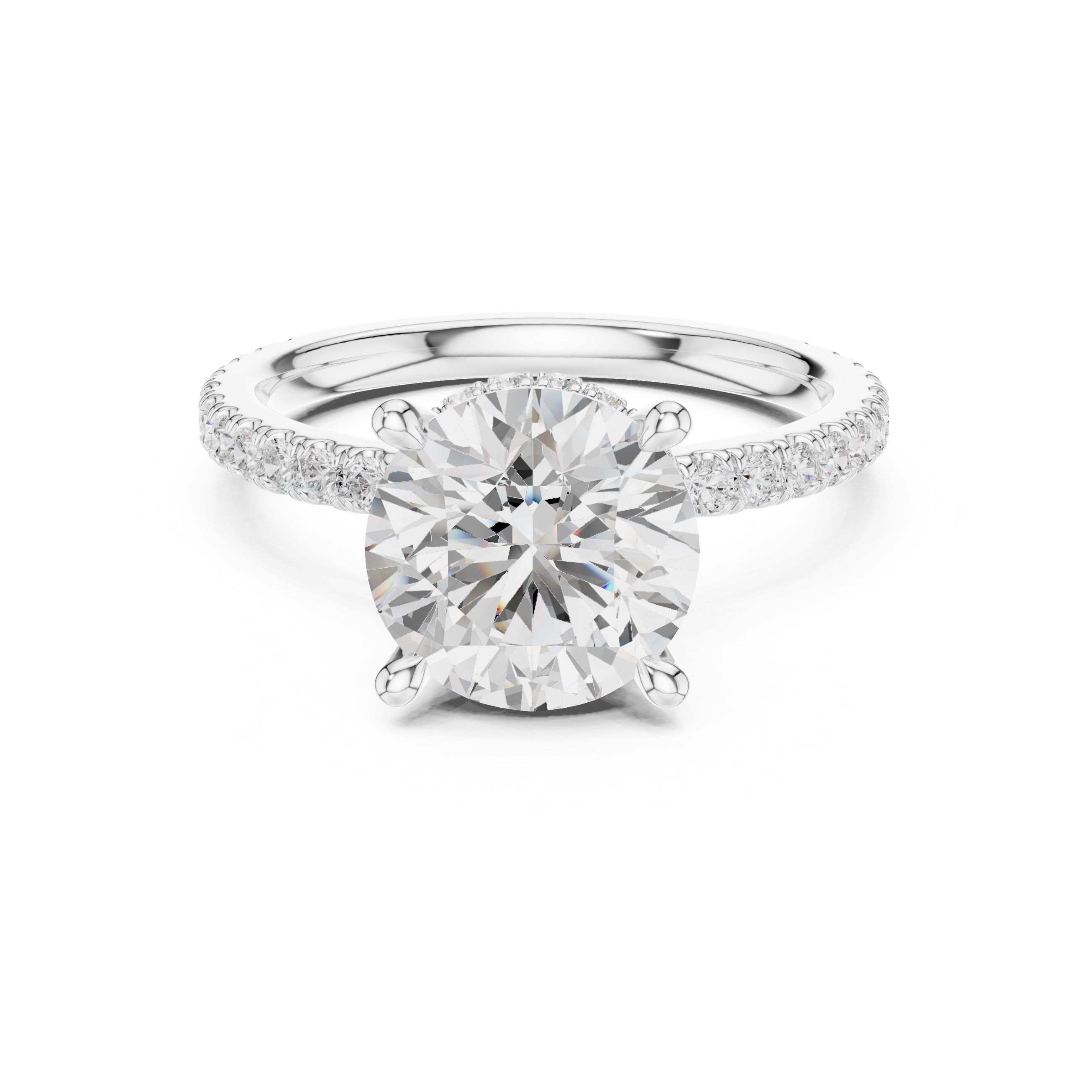 3.00 ct Celestial Halo Engagement Ring 3ct White Gold Round