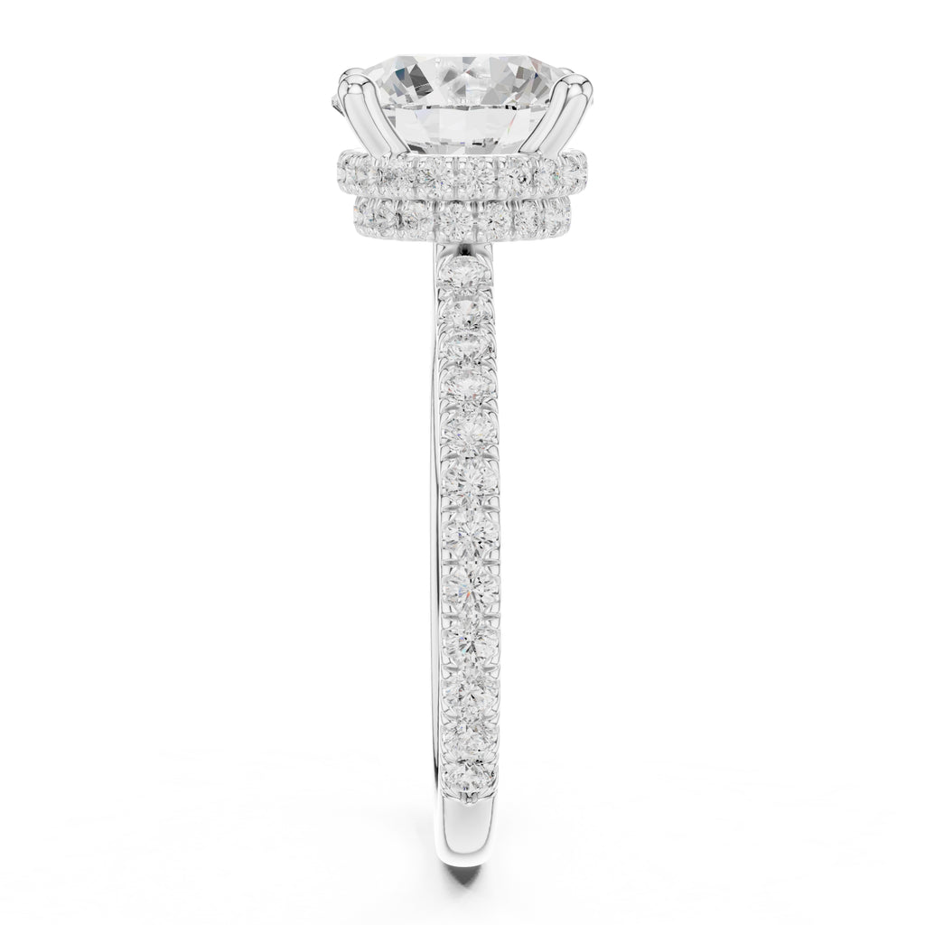 3.00 ct Celestial Halo Engagement Ring 3ct White Gold Round