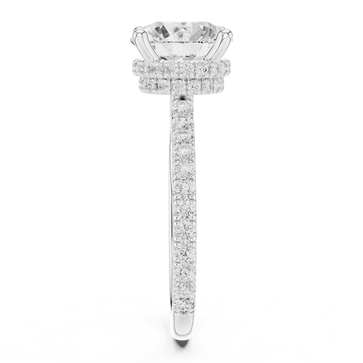 3.00 ct Celestial Halo Engagement Ring 3ct White Gold Round