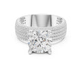 3.00 ct Vortex Multi-Row Engagement Ring 3ct White Gold Round