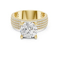 3.00 ct Vortex Multi-Row Engagement Ring 3ct Yellow Gold Round