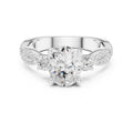 2.00 ct Cascade Twist Engagement Ring 2ct White Gold Oval
