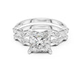 2.50 ct Harmonic Stacked Engagement Ring 2.5ct White Gold Princess
