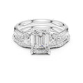 2.00 ct Zenith Cluster Engagement Ring 2ct White Gold Emerald