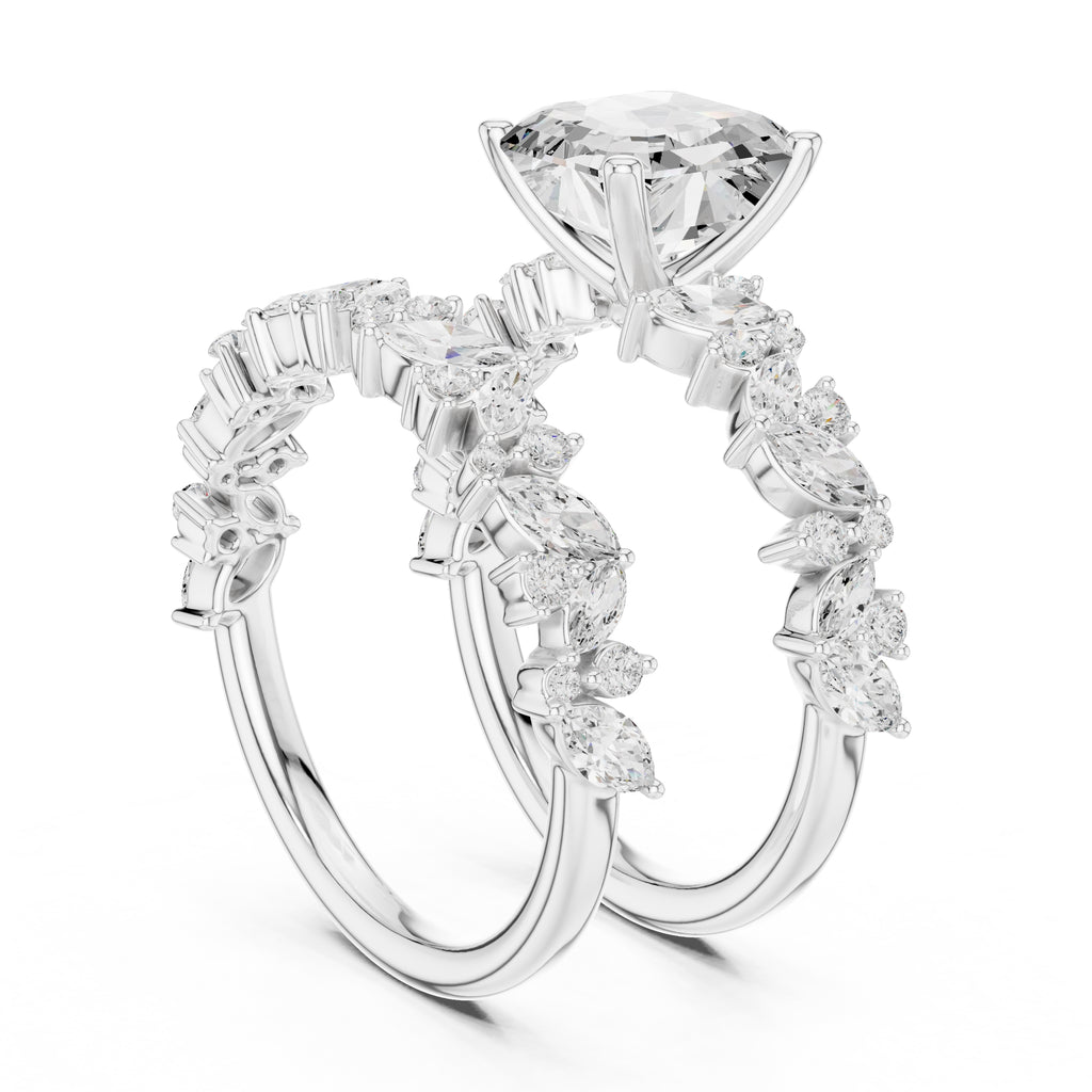 2.00 ct Ethereal Blossom Engagement Ring 2ct White Gold Asscher