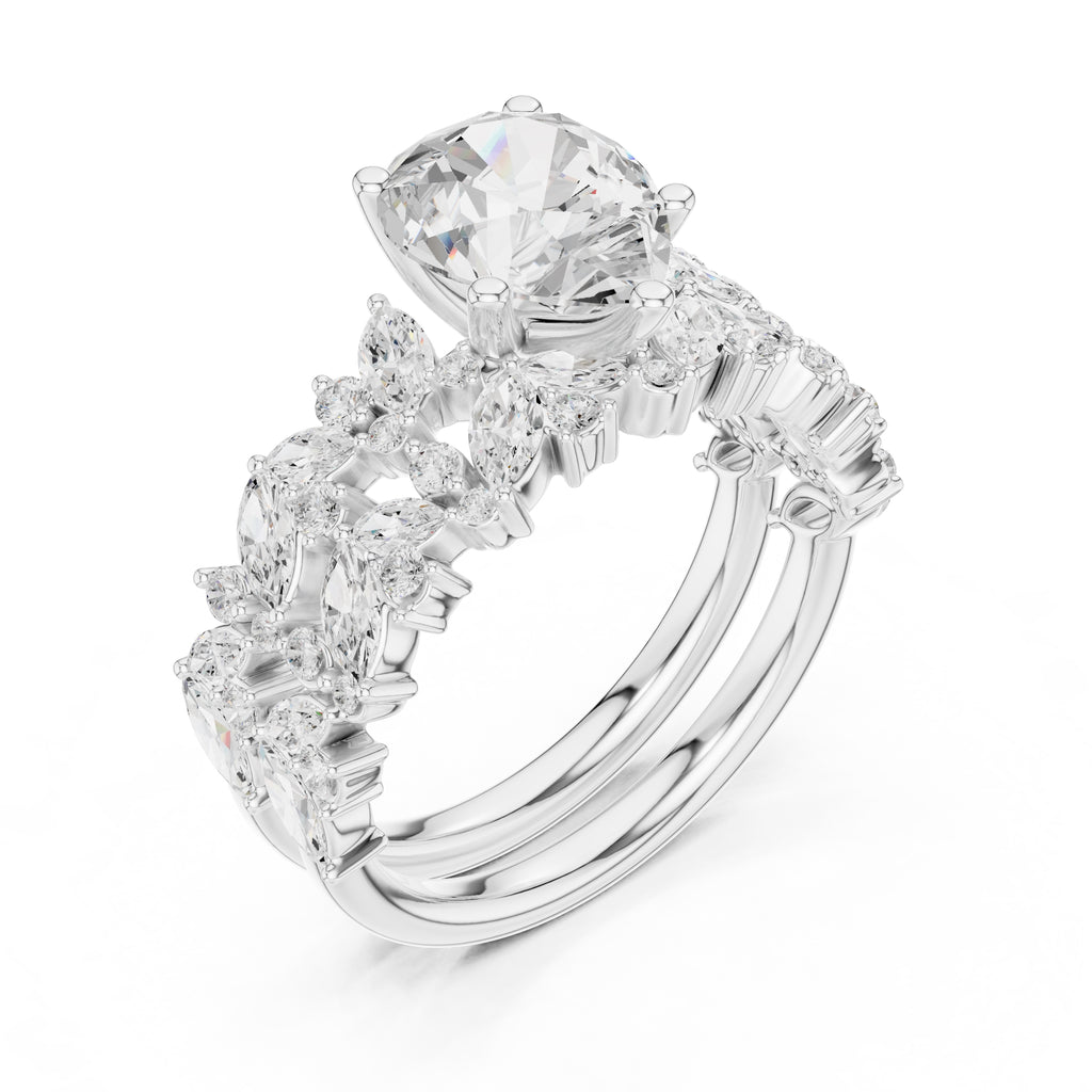 2.00 ct Ethereal Blossom Engagement Ring 2ct White Gold Pear