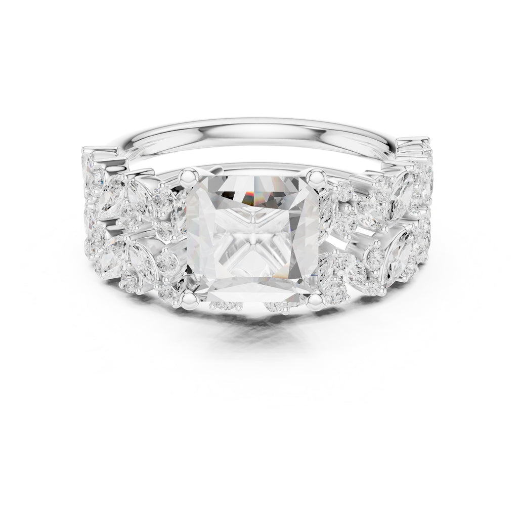 2.00 ct Ethereal Blossom Engagement Ring 2ct White Gold Princess