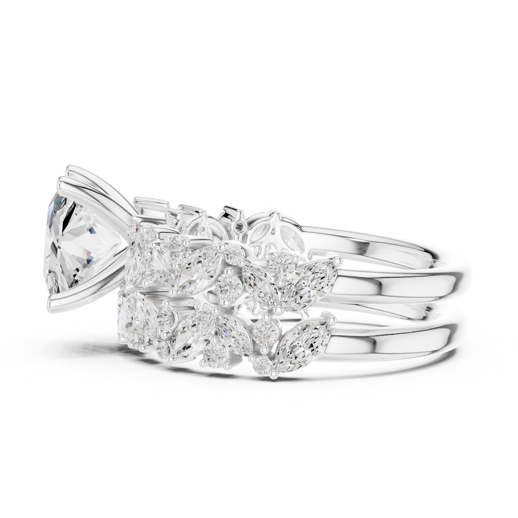 2.00 ct Ethereal Blossom Engagement Ring 2ct White Gold Princess