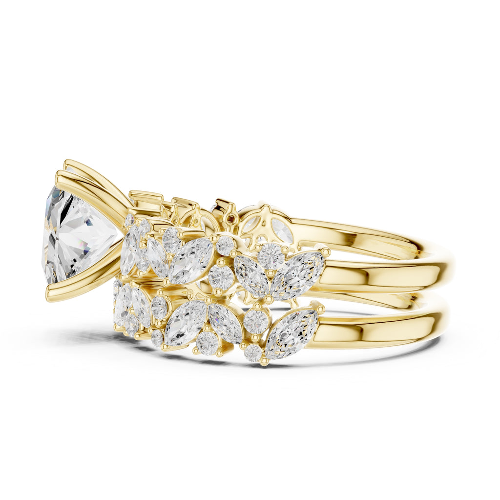 2.00 ct Ethereal Blossom Engagement Ring 2ct Yellow Gold Princess