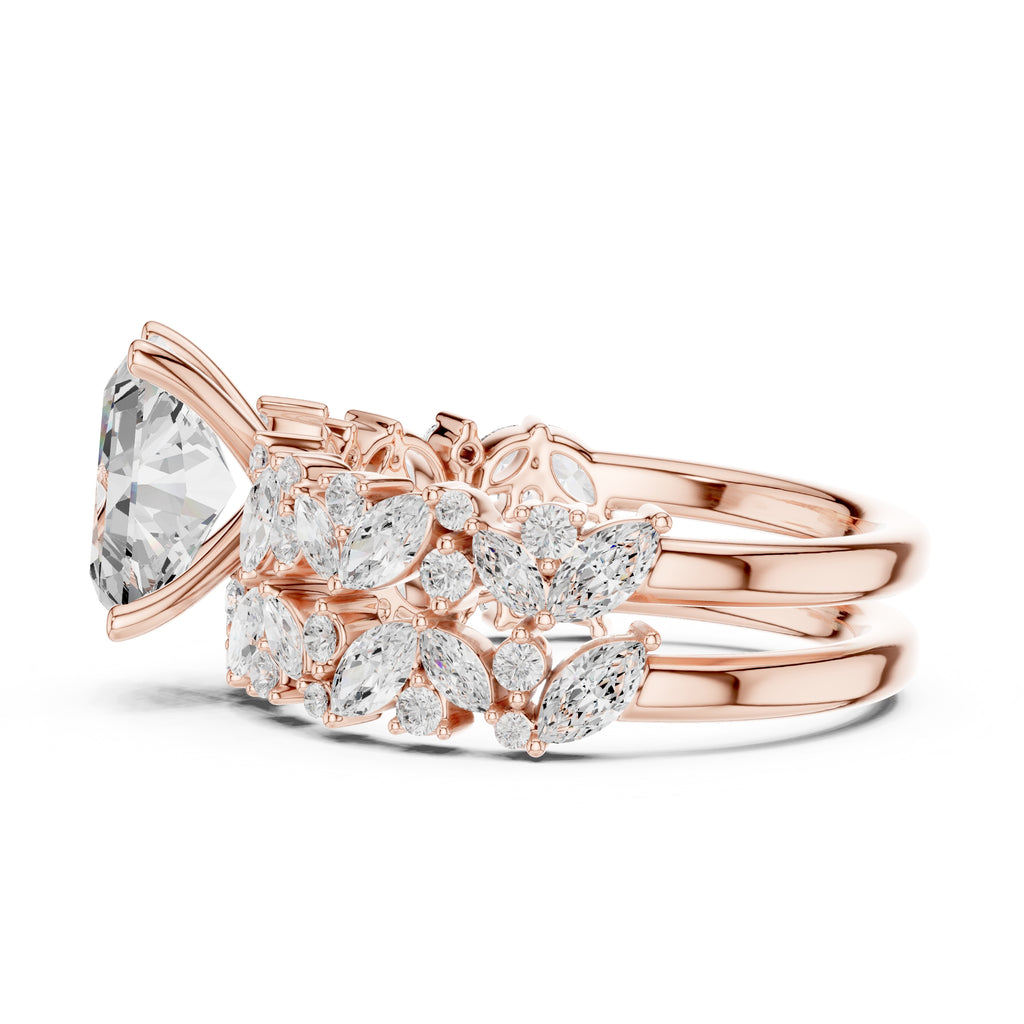 2.00 ct Ethereal Blossom Engagement Ring 2ct Rose Gold Radiant