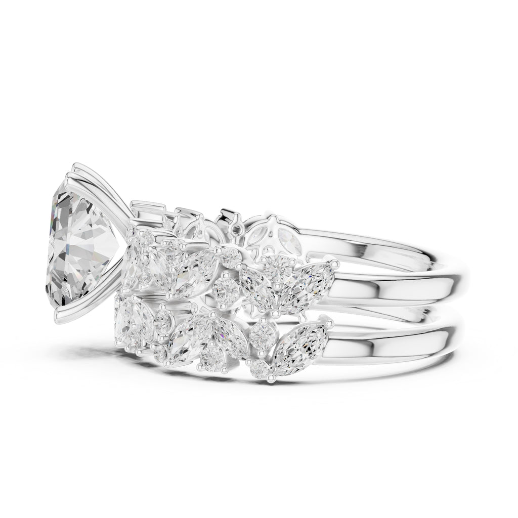 2.00 ct Ethereal Blossom Engagement Ring 2ct White Gold Radiant