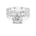 3.00 ct Celestial Cascade Engagement Ring 3ct White Gold Round