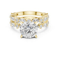 3.00 ct Celestial Cascade Engagement Ring 3ct Yellow Gold Round