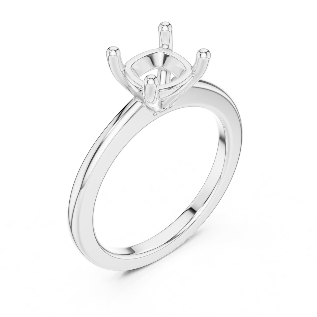 1.50 ct Aura Solitaire Engagement Ring 1.5ct White Gold Cushion