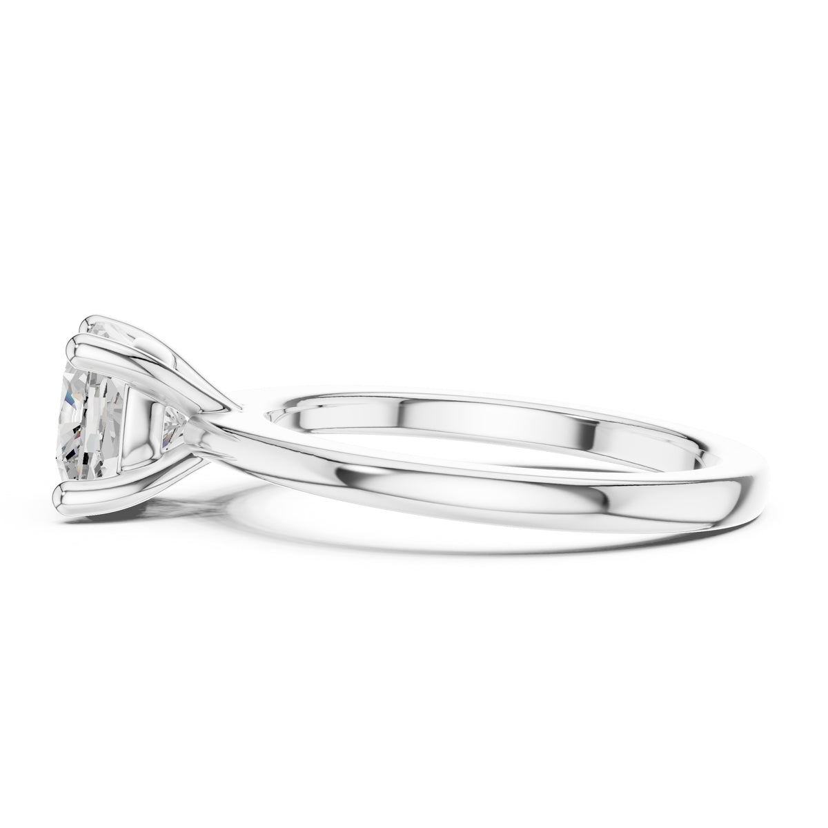 1.50 ct Aura Solitaire Engagement Ring 1.5ct White Gold Cushion