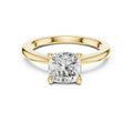 1.50 ct Aura Solitaire Engagement Ring 1.5ct Yellow Gold Cushion