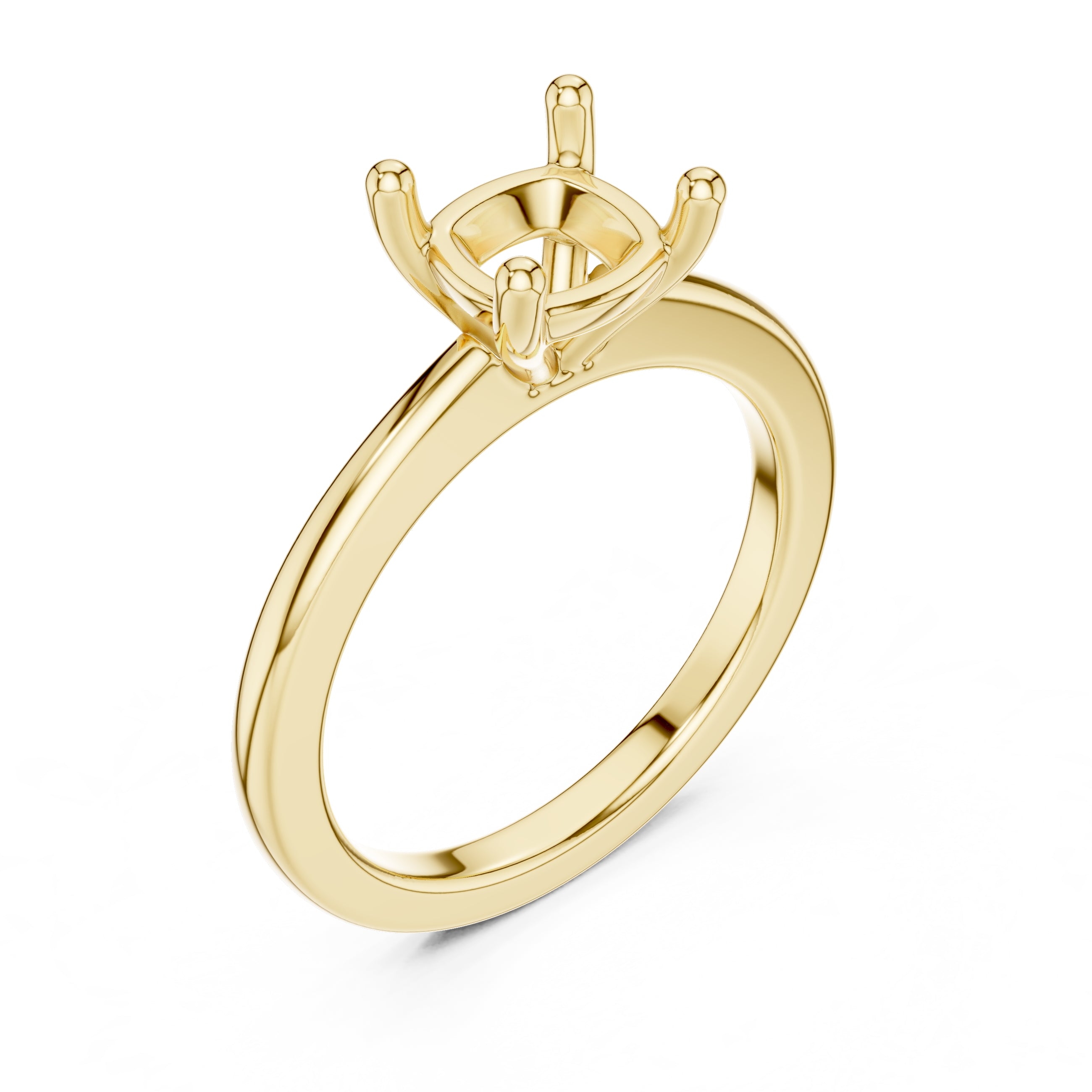 1.50 ct Aura Solitaire Engagement Ring 1.5ct Yellow Gold Cushion