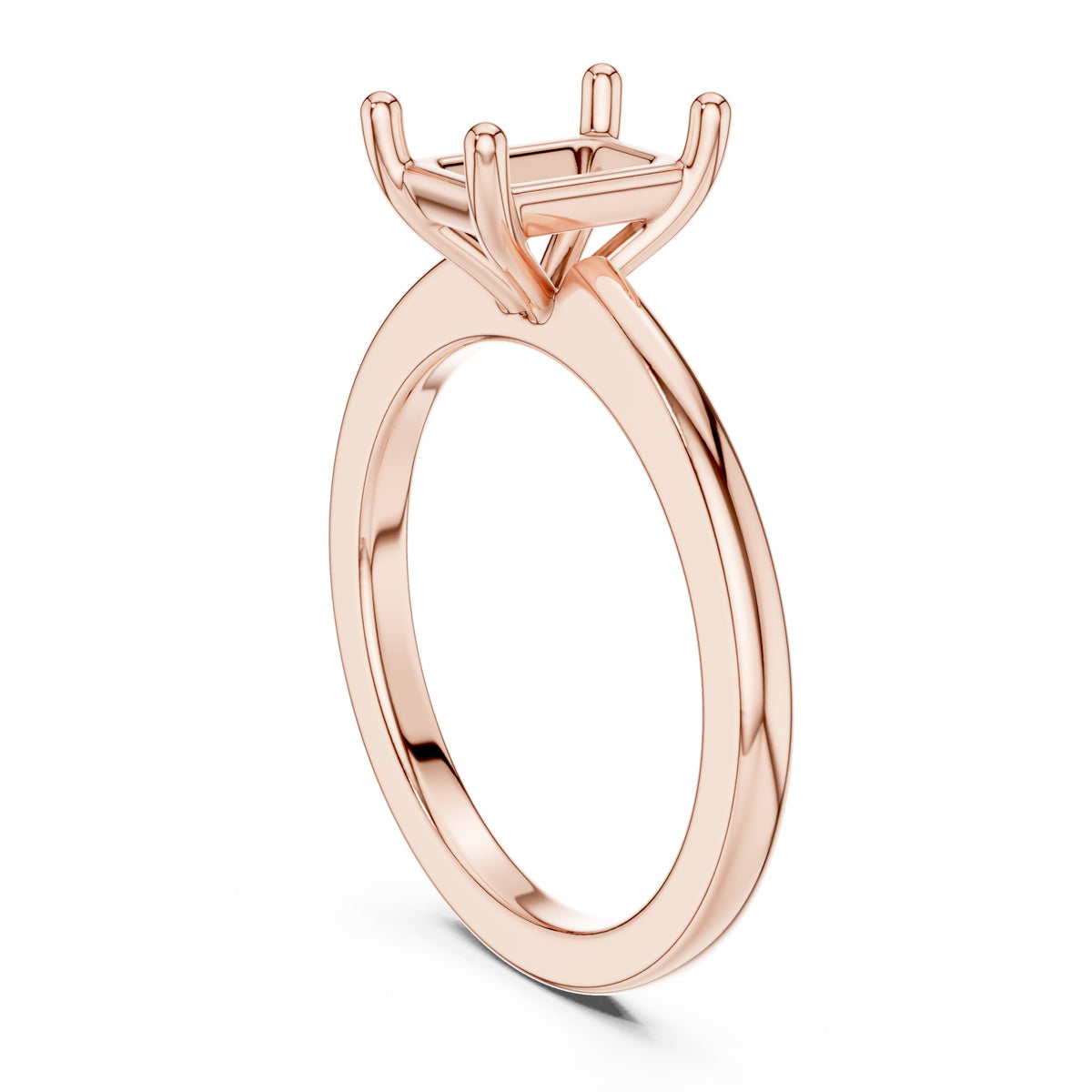 1.50 ct Aura Solitaire Engagement Ring 1.5ct Rose Gold Emerald