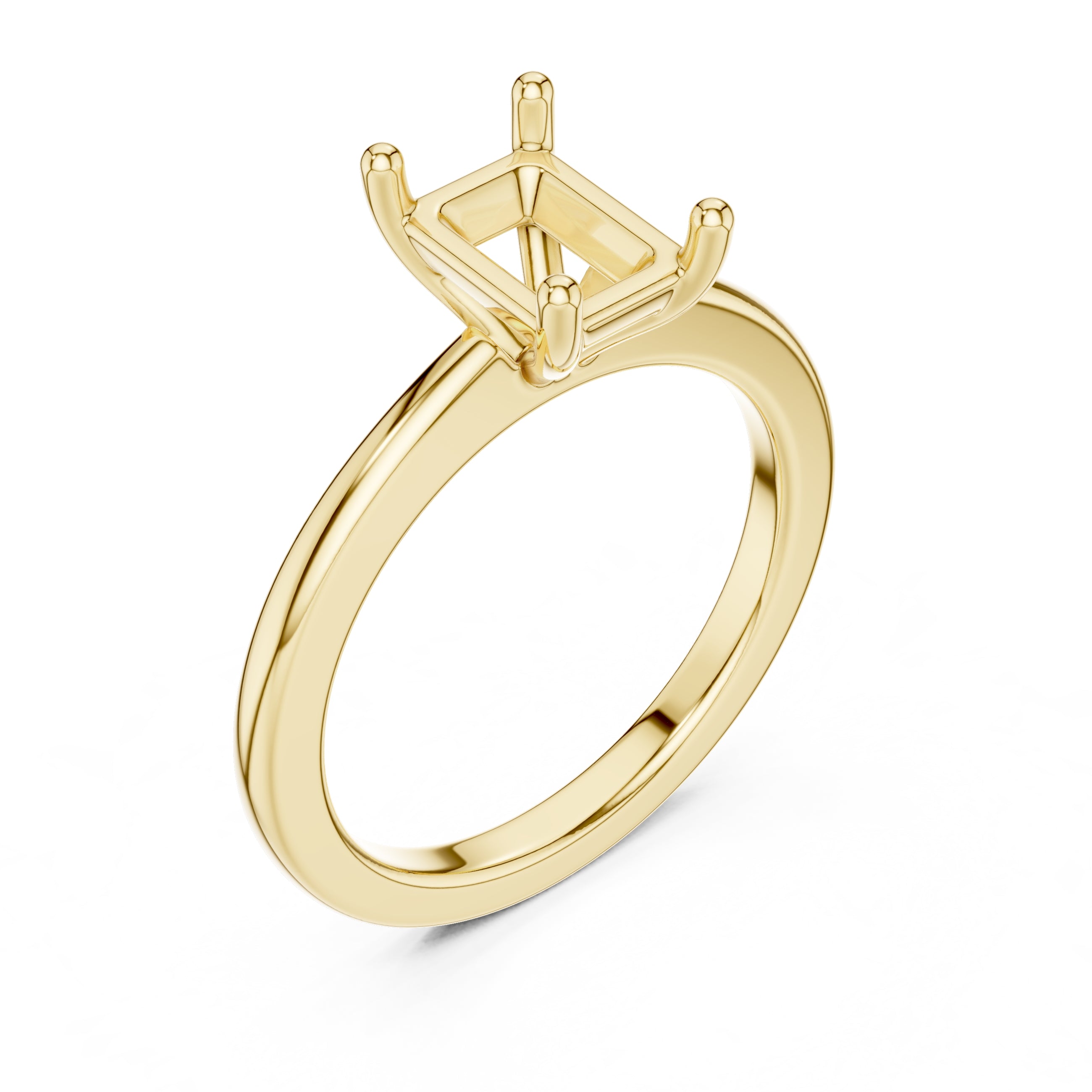1.50 ct Aura Solitaire Engagement Ring 1.5ct Yellow Gold Emerald