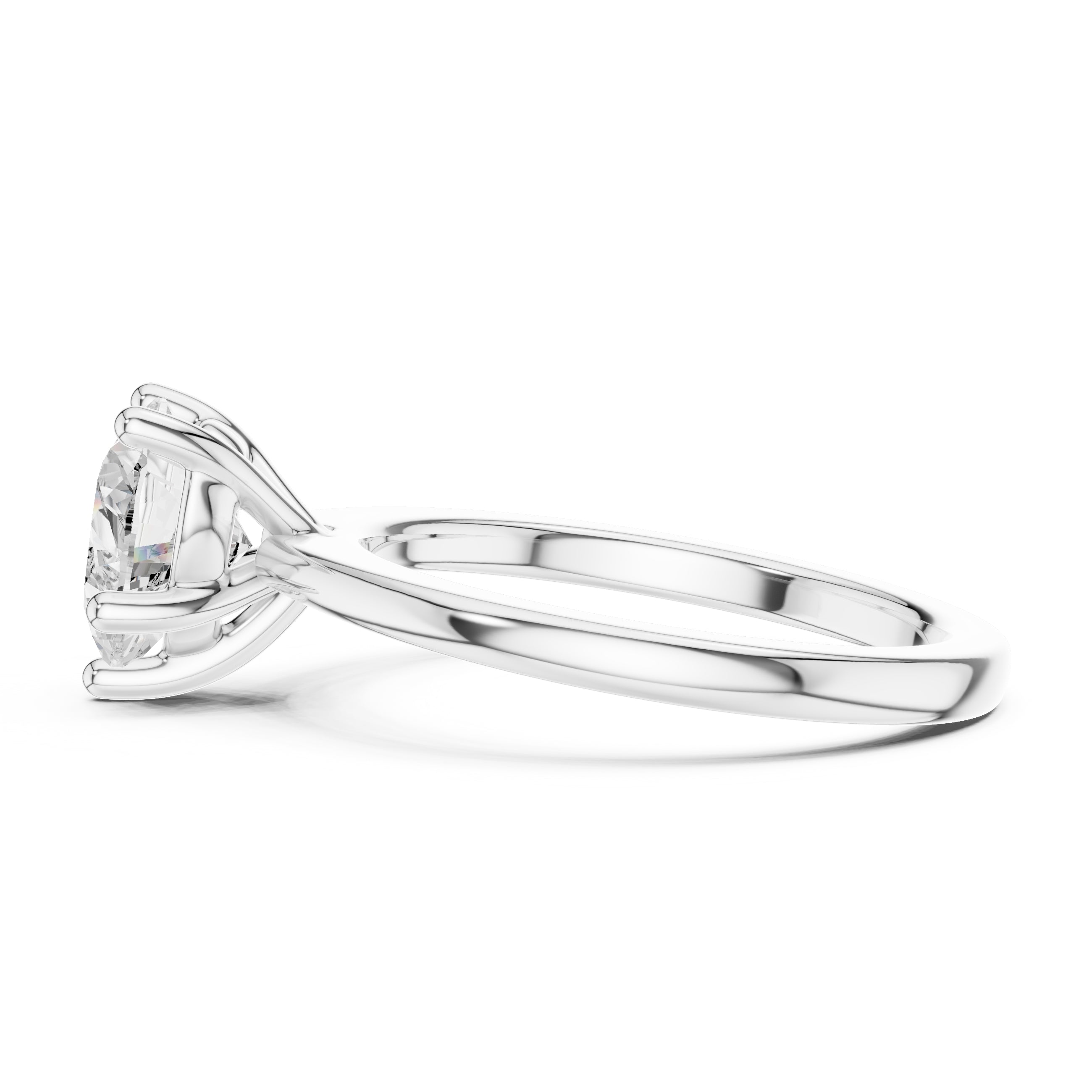 1.50 ct Aura Solitaire Engagement Ring 1.5ct White Gold Heart