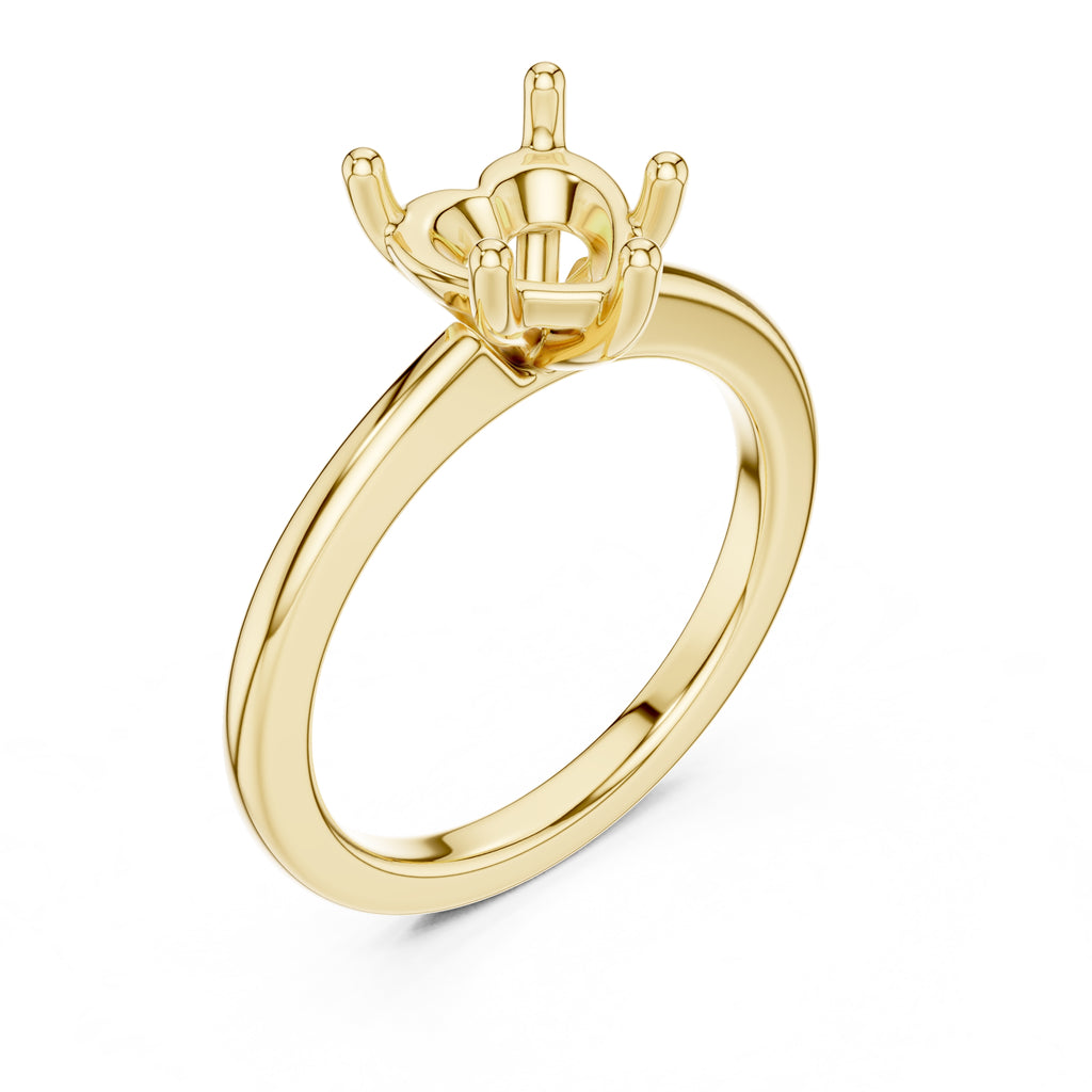 1.50 ct Aura Solitaire Engagement Ring 1.5ct Yellow Gold Heart