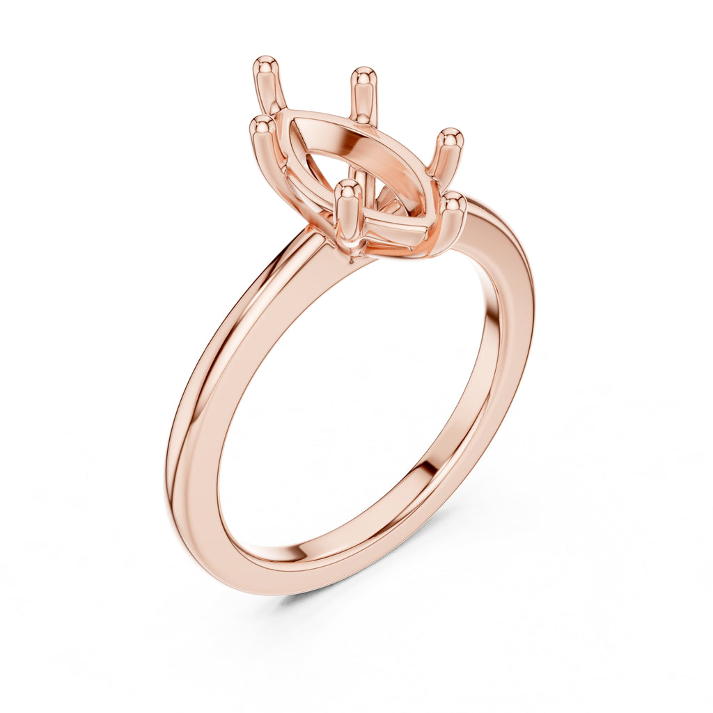 1.50 ct Aura Solitaire Engagement Ring 1.5ct Rose Gold Marquise