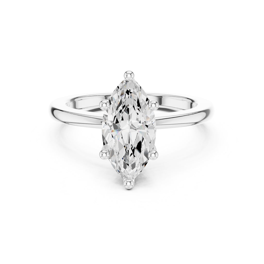 1.50 ct Aura Solitaire Engagement Ring 1.5ct White Gold Marquise