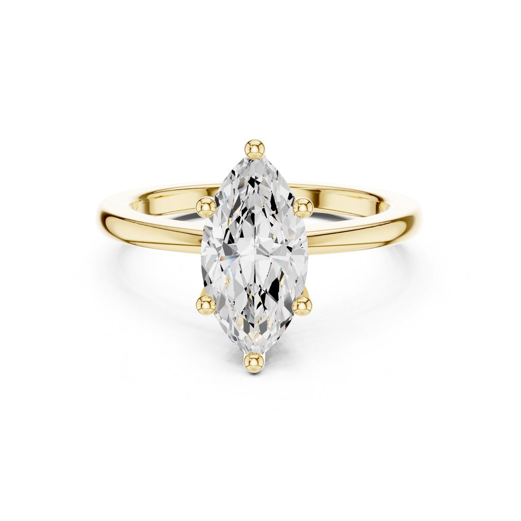 1.50 ct Aura Solitaire Engagement Ring 1.5ct Yellow Gold Marquise
