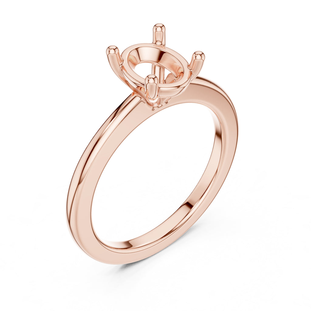 1.50 ct Aura Solitaire Engagement Ring 1.5ct Rose Gold Oval