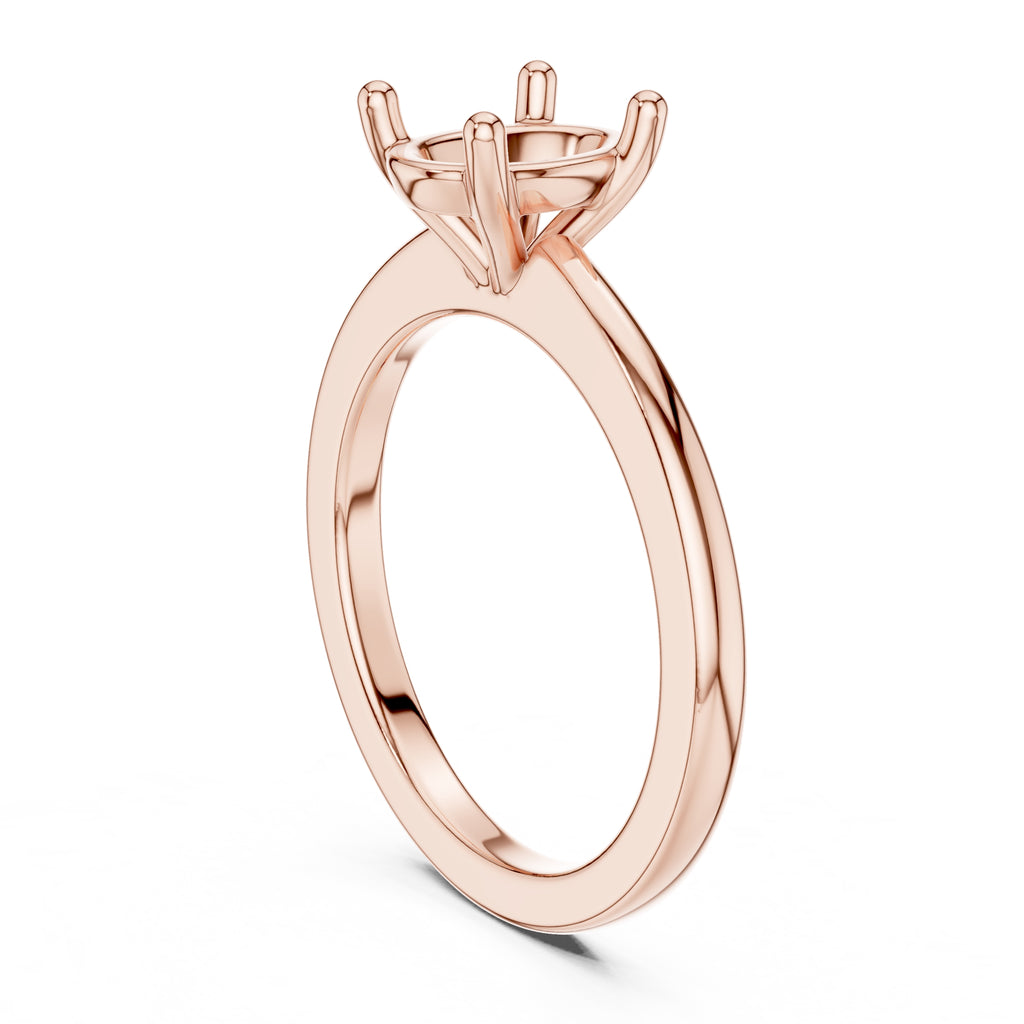 1.50 ct Aura Solitaire Engagement Ring 1.5ct Rose Gold Oval