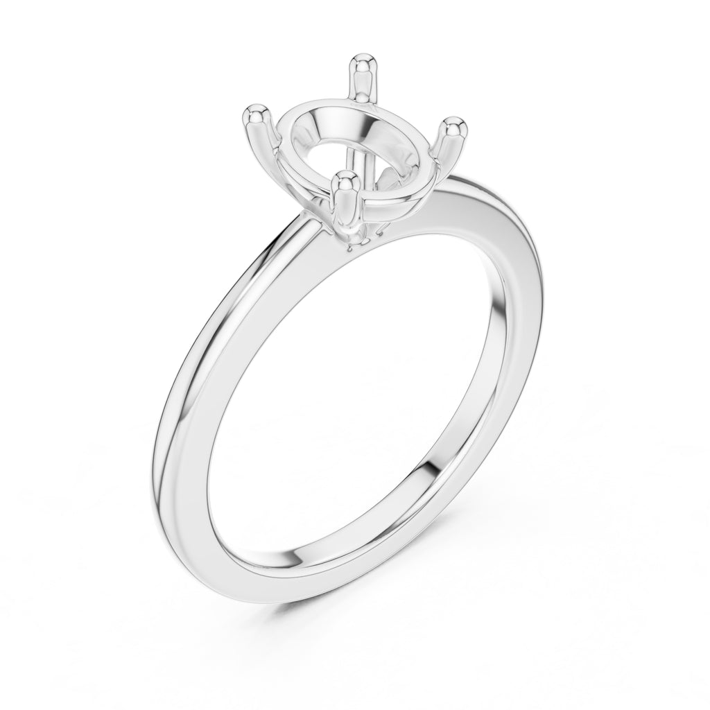 1.50 ct Aura Solitaire Engagement Ring 1.5ct White Gold Oval