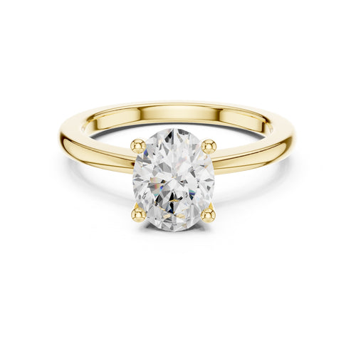 1.50 ct Aura Solitaire Engagement Ring 1.5ct Yellow Gold Oval