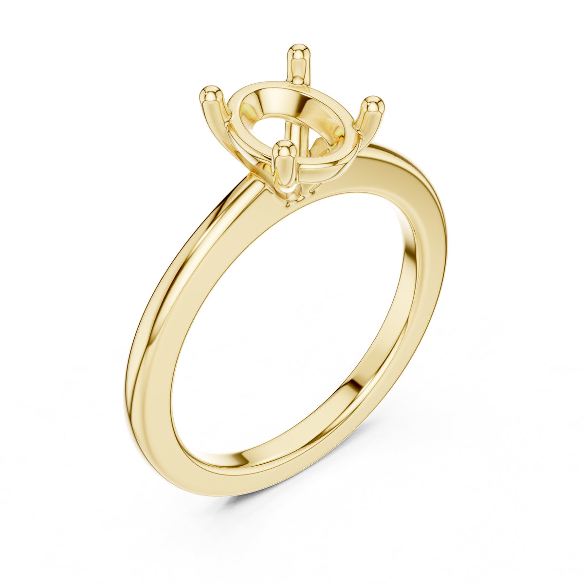 1.50 ct Aura Solitaire Engagement Ring 1.5ct Yellow Gold Oval