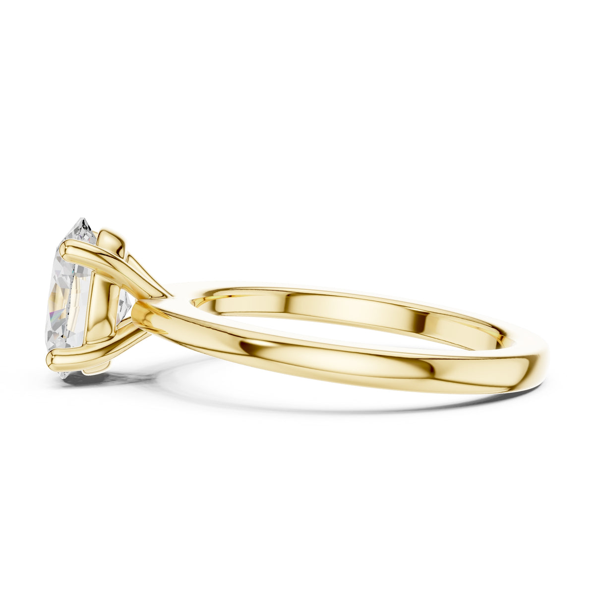 1.50 ct Aura Solitaire Engagement Ring 1.5ct Yellow Gold Oval
