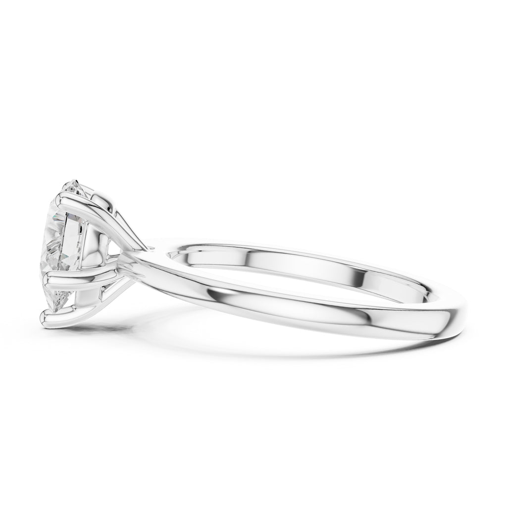 1.50 ct Aura Solitaire Engagement Ring 1.5ct White Gold Pear