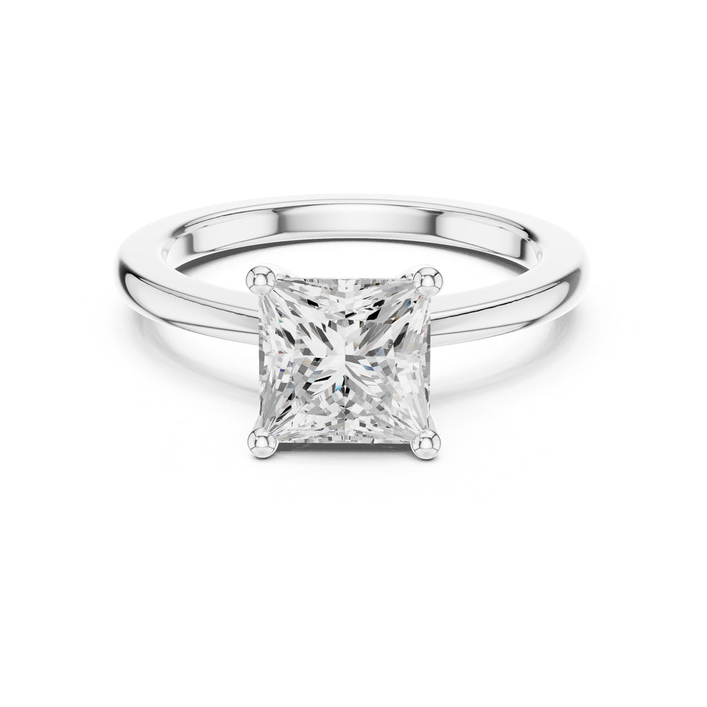 1.50 ct Aura Solitaire Engagement Ring 1.5ct White Gold Princess