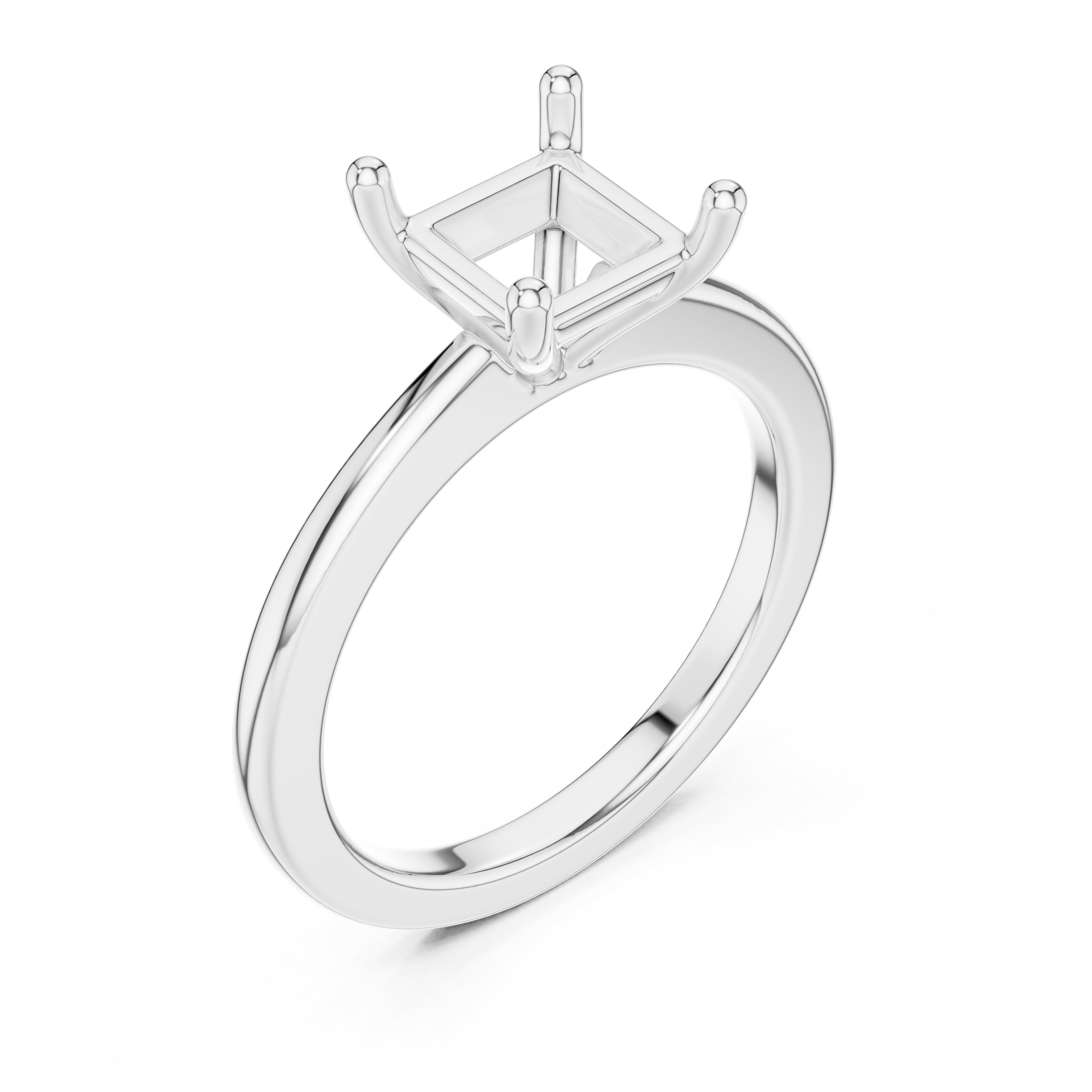 1.50 ct Aura Solitaire Engagement Ring 1.5ct White Gold Princess