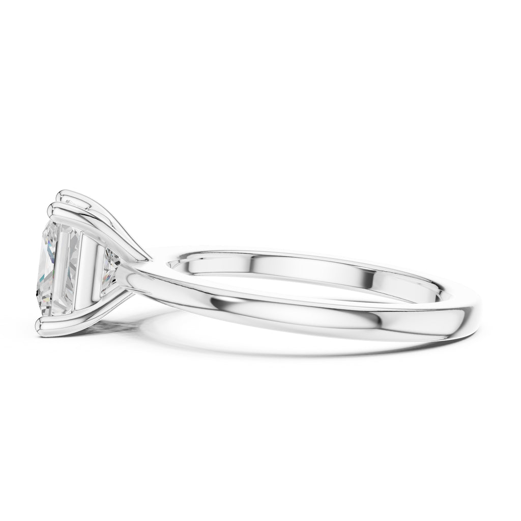 1.50 ct Aura Solitaire Engagement Ring 1.5ct White Gold Princess