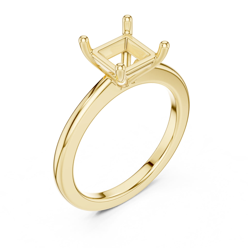 1.50 ct Aura Solitaire Engagement Ring 1.5ct Yellow Gold Princess